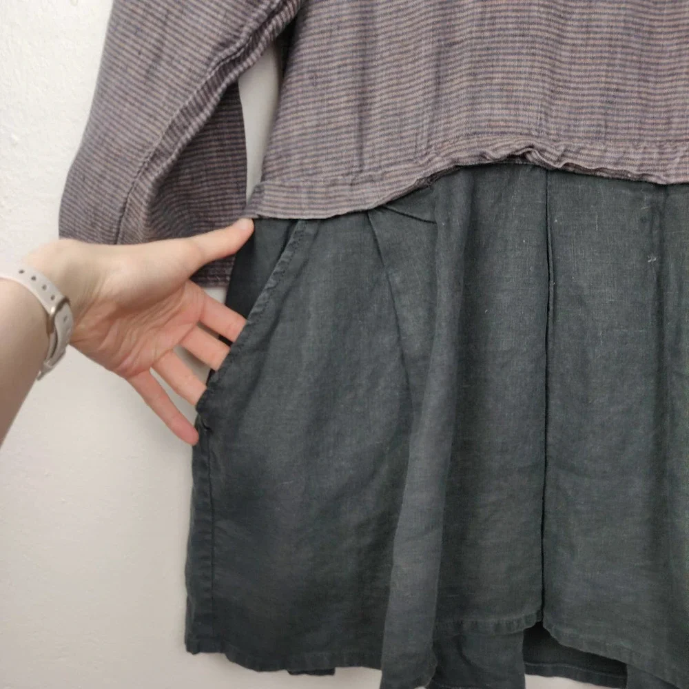 Flax Purple and Black Tunic Top - Picture 3 of 6